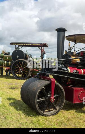 1924 Robey tandem roller. Cumbria Steam Gathering 2023. Stock Photo