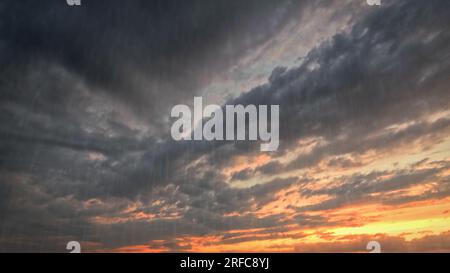 raining on sky with clouds - nice weather bg - photo of nature Stock ...