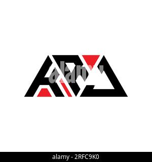 KRJ triangle letter logo design with triangle shape. KRJ triangle logo ...