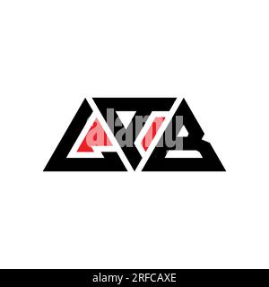 LAB triangle letter logo design with triangle shape. LAB triangle logo design monogram. LAB triangle vector logo template with red color. LAB triangul Stock Vector