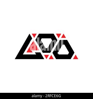 LOO triangle letter logo design with triangle shape. LOO triangle logo design monogram. LOO triangle vector logo template with red color. LOO triangul Stock Vector