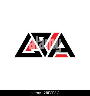 LPA triangle letter logo design with triangle shape. LPA triangle logo design monogram. LPA triangle vector logo template with red color. LPA triangul Stock Vector