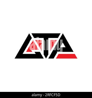 LTP triangle letter logo design with triangle shape. LTP triangle logo design monogram. LTP triangle vector logo template with red color. LTP triangul Stock Vector