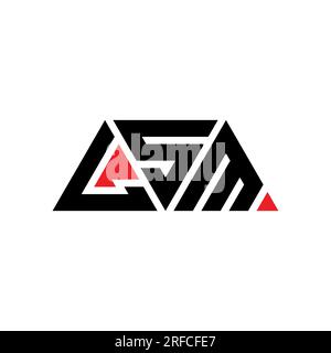 LSM triangle letter logo design with triangle shape. LSM triangle logo ...