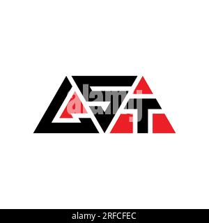 LST triangle letter logo design with triangle shape. LST triangle logo design monogram. LST triangle vector logo template with red color. LST triangul Stock Vector