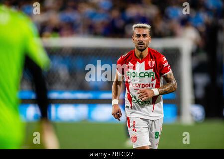 Charlotte, NC, USA. 29th July, 2023. Necaxa Facundo Batista (9) during the second half of the Leagues Cup match up against the Charlotte FC at Bank of America Stadium in Charlotte, NC. (Scott KinserCal Sport Media). Credit: csm/Alamy Live News Stock Photo