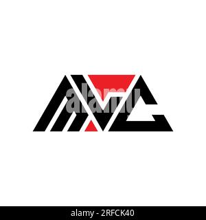 MLC triangle letter logo design with triangle shape. MLC triangle logo design monogram. MLC triangle vector logo template with red color. MLC triangul Stock Vector