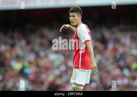 Emirates Stadium, London, UK. 2nd Aug, 2023. Emirates Cup Pre Season Friendly Football, Arsenal versus AS Monaco; Takehiro Tomiyasu&#xca;of Arsenal Credit: Action Plus Sports/Alamy Live News Stock Photo