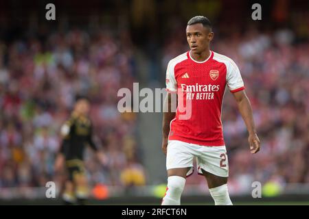 Emirates Stadium, London, UK. 2nd Aug, 2023. Emirates Cup Pre Season Friendly Football, Arsenal versus AS Monaco; Marquinhos of Arsenal Credit: Action Plus Sports/Alamy Live News Stock Photo