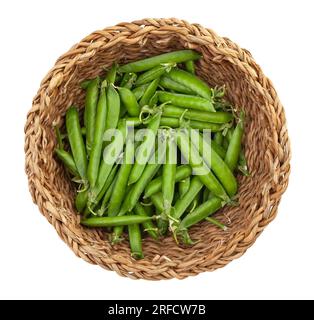 green pea path isolated on white Stock Photo