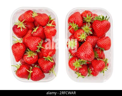 strawberry path isolated on white Stock Photo