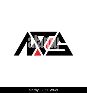 NAS triangle letter logo design with triangle shape. NAS triangle logo design monogram. NAS triangle vector logo template with red color. NAS triangul Stock Vector