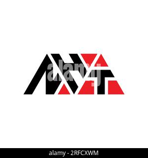 NHT triangle letter logo design with triangle shape. NHT triangle logo design monogram. NHT triangle vector logo template with red color. NHT triangul Stock Vector