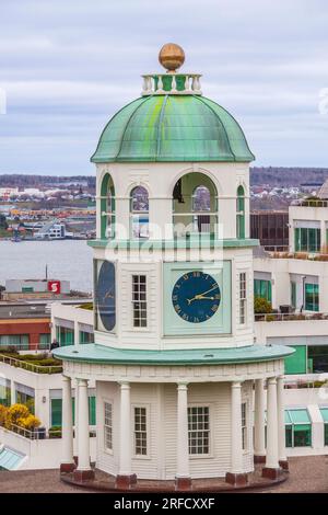 Citadel Clock Tower or Old Town Clock at Halifax harbour and downtown, Nova Scotia, Canada. Stock Photo