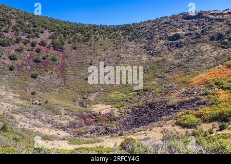 Volcanic rocks at Crater at Capulin Volcano National Monument in New Mexico. Stock Photo