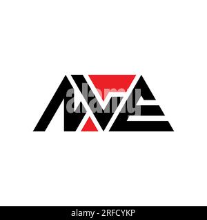 NLE triangle letter logo design with triangle shape. NLE triangle logo design monogram. NLE triangle vector logo template with red color. NLE triangul Stock Vector