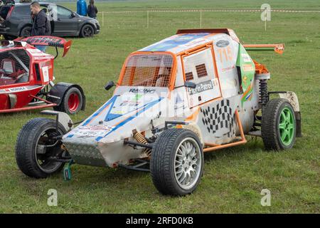 Targu-Jiu, Gorj, Romania - April 29, 2023: Exhibition of off-road vehicles at the air show, in Targu-Jiu, Romania Stock Photo