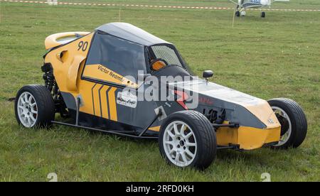 Targu-Jiu, Gorj, Romania - April 29, 2023: Exhibition of off-road vehicles at the air show, in Targu-Jiu, Romania Stock Photo