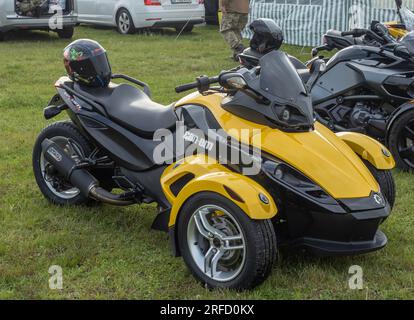 Targu-Jiu, Gorj, Romania - April 29, 2023: Exhibition of off-road vehicles at the air show, in Targu-Jiu, Romania Stock Photo