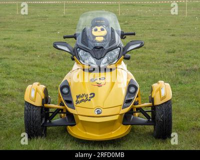 Targu-Jiu, Gorj, Romania - April 29, 2023: Exhibition of off-road vehicles at the air show, in Targu-Jiu, Romania Stock Photo