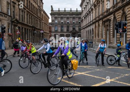 Glasgow, Scotland, UK. 2nd August, 2023. The opening ceremony of the UCI Cycling World Championships held in George Square. Credit: Skully/Alamy Live News Stock Photo