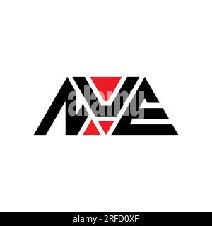 NUE triangle letter logo design with triangle shape. NUE triangle logo ...