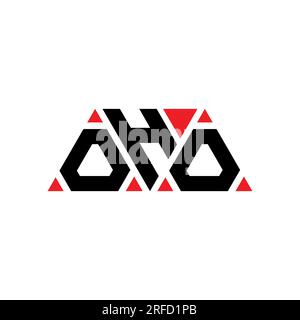 OHO triangle letter logo design with triangle shape. OHO triangle logo design monogram. OHO triangle vector logo template with red color. OHO triangul Stock Vector