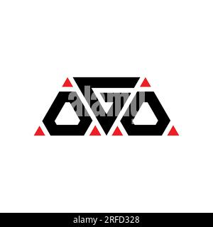 OGO triangle letter logo design with triangle shape. OGO triangle logo design monogram. OGO triangle vector logo template with red color. OGO triangul Stock Vector