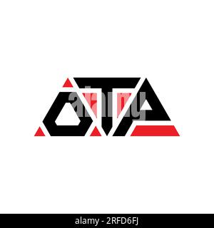 OTP triangle letter logo design with triangle shape. OTP triangle logo