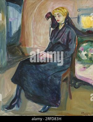 Seated Young Woman 1916 by Edvard Munch Stock Photo - Alamy