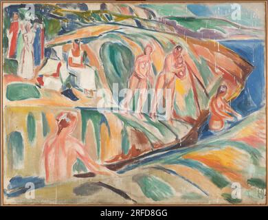 Edvard Munch - Sunbathing Women on Rocks Stock Photo - Alamy