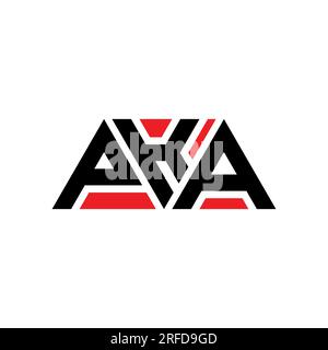 PKA triangle letter logo design with triangle shape. PKA triangle logo design monogram. PKA triangle vector logo template with red color. PKA triangul Stock Vector