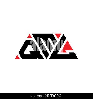 QML triangle letter logo design with triangle shape. QML triangle logo design monogram. QML triangle vector logo template with red color. QML triangul Stock Vector