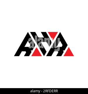 RHR triangle letter logo design with triangle shape. RHR triangle logo design monogram. RHR triangle vector logo template with red color. RHR triangul Stock Vector