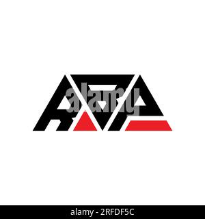 RBP triangle letter logo design with triangle shape. RBP triangle logo design monogram. RBP triangle vector logo template with red color. RBP triangul Stock Vector