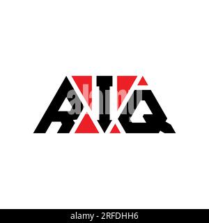 RIQ triangle letter logo design with triangle shape. RIQ triangle logo design monogram. RIQ triangle vector logo template with red color. RIQ triangul Stock Vector