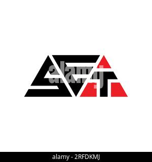 SET triangle letter logo design with triangle shape. SET triangle logo design monogram. SET triangle vector logo template with red color. SET triangul Stock Vector