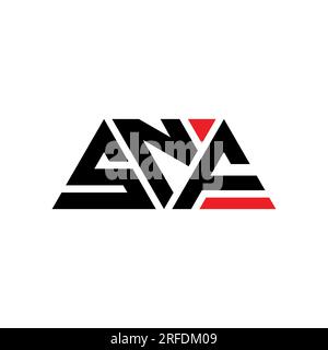 SNF triangle letter logo design with triangle shape. SNF triangle logo ...