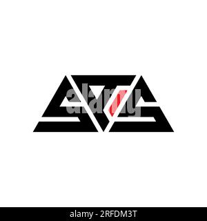 SAS triangle letter logo design with triangle shape. SAS triangle logo design monogram. SAS triangle vector logo template with red color. SAS triangul Stock Vector