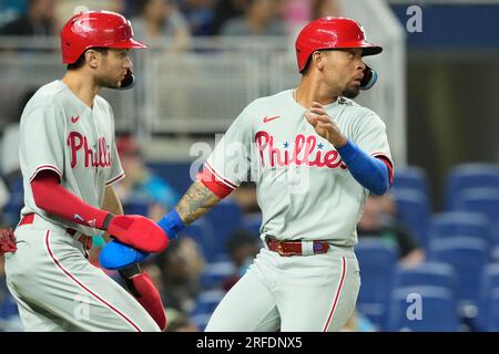 Philadelphia Phillies' Cristian Pache plays during the third inning of a  baseball game, Tuesday, April 11, 2023, in Philadelphia. (AP Photo/Matt  Rourke Stock Photo - Alamy