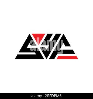 SYF triangle letter logo design with triangle shape. SYF triangle logo design monogram. SYF triangle vector logo template with red color. SYF triangul Stock Vector