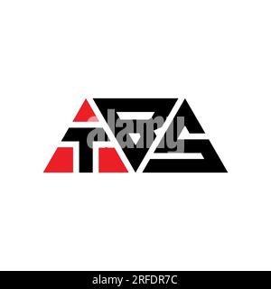 TBS triangle letter logo design with triangle shape. TBS triangle logo design monogram. TBS triangle vector logo template with red color. TBS triangul Stock Vector