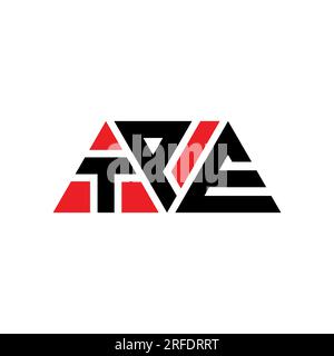 TPE triangle letter logo design with triangle shape. TPE triangle logo design monogram. TPE triangle vector logo template with red color. TPE triangul Stock Vector