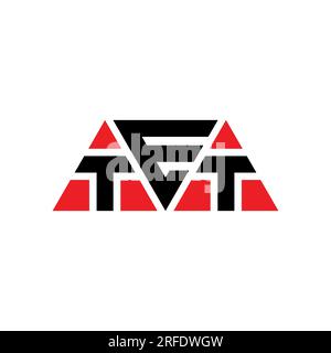 TET triangle letter logo design with triangle shape. TET triangle logo design monogram. TET triangle vector logo template with red color. TET triangul Stock Vector