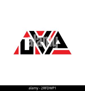 UKP triangle letter logo design with triangle shape. UKP triangle logo design monogram. UKP triangle vector logo template with red color. UKP triangul Stock Vector