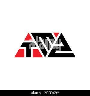 TMZ triangle letter logo design with triangle shape. TMZ triangle logo design monogram. TMZ triangle vector logo template with red color. TMZ triangul Stock Vector