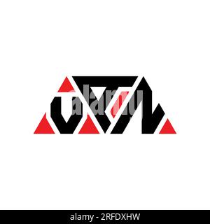 VAN triangle letter logo design with triangle shape. VAN triangle logo design monogram. VAN triangle vector logo template with red color. VAN triangul Stock Vector