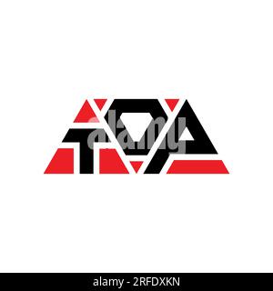 TOP triangle letter logo design with triangle shape. TOP triangle logo design monogram. TOP triangle vector logo template with red color. TOP triangul Stock Vector