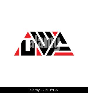 UWF triangle letter logo design with triangle shape. UWF triangle logo design monogram. UWF triangle vector logo template with red color. UWF triangul Stock Vector