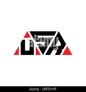 USR triangle letter logo design with triangle shape. USR triangle logo design monogram. USR triangle vector logo template with red color. USR triangul Stock Vector